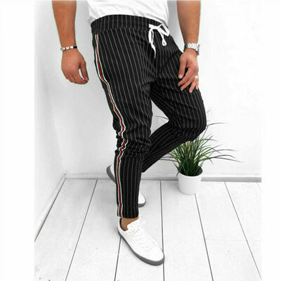 

New Mens Slim Fit Tracksuit Bottoms Skinny Jogging Joggers Sweat Pants Trousers