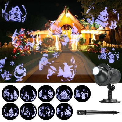 

Projection Light Animated Christmas Led Projector Lights Animation Slides Decorative Lighting for Holiday Party Home Yard Garden E