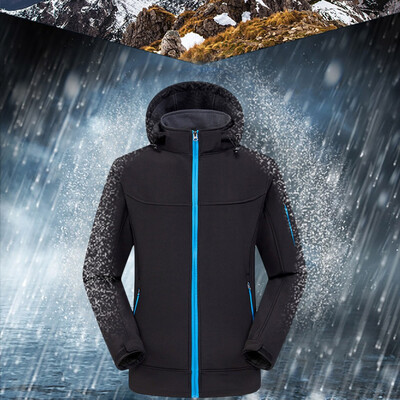 

Toponeto Men Winter Hooded Softshell For Windproof And Waterproof Soft Coat Shell Jacket