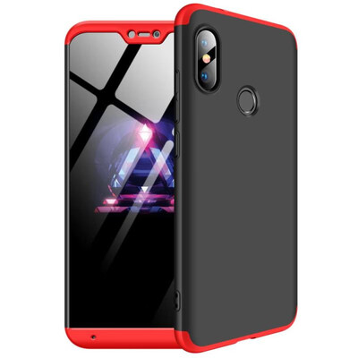 

MOONCASE Red rice 6 Pro three-section all-inclusive shield - black red