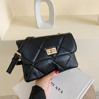 

Rhombog chain bag network celebrity retro lock bag chic new 2019 simple female bag oblique satchel bag
