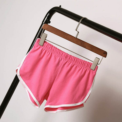 

New Summer Shorts Women Color Block Casual Shorts Workout Waistband Skinny Shorts