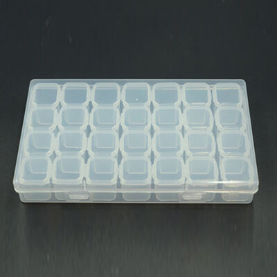 

28 Slots Women Plastic Nail Art Storage Box Jewelry Beads Case Organizer