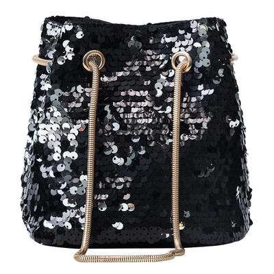 

Shining Sequin Mini Bucket Bag Women Chain Crossbody Messenger Shoulder Bag