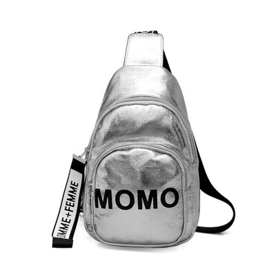 

Creative Women Crossbody Bags Letter Print Patent Leather Chest Bags Multi Pockets Travel Handbag Adjust Straps Shoulder Bag