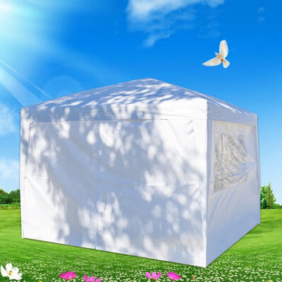 

Folding Tent 3 x 3m Two Doors & Two Windows Practical Waterproof Folding Tent White Pop Up Canopy