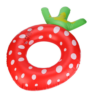 

〖Follure〗Large Cute inflatable Strawberry Fruit Swimming Donut Pool Float ring