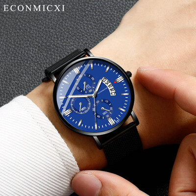 

Gobestart Luxury Mens Analog Date Slim Alloy Dress Wrist Watch Waterproof