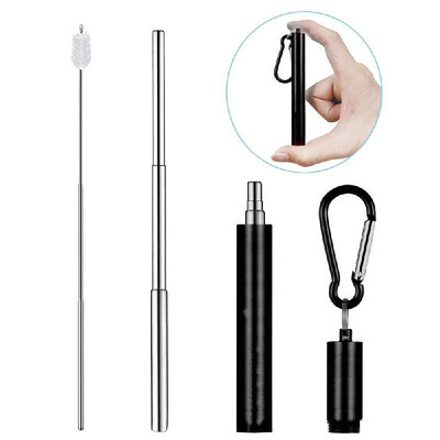

Foldable Drinking Straw Collapsible Reusable Straws with Storage Box Travel Outdoor Household Home Kitchen Bar Accessories