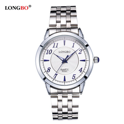 

Genuine mens steel belt watch luminous waterproof casual couple student table 80020