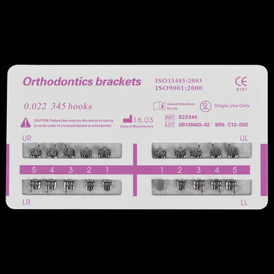 

Greensen 200Pcs10 Packs Dental Orthodontic Metal Bracket MIM Mini Roth 022 Hooks 3 4 5