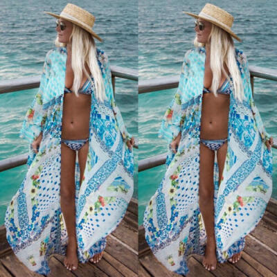 

Women Summer Bikini Bathing Cover Up Swimwear Beach Dress Sarong Wrap Pareo UK