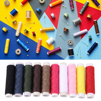 

Greensen 10 Colors 50m Portable Paper Tube Thread Sewing Lines for DIY Hand Stitching