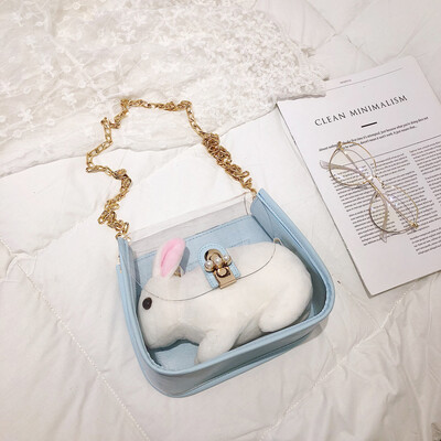 

Tailored Fashion Women Rainbow Rabbit Waterproof Leather Shoulder Bag Chain Crossbody Bag