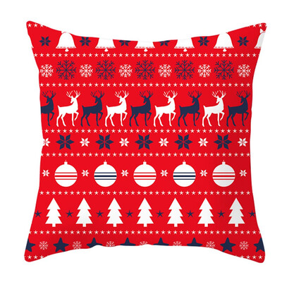 

Christmas Cushion Cover Santa Claus Pattern Square Pillow Case dog Sofa Unique Does not include pillow core