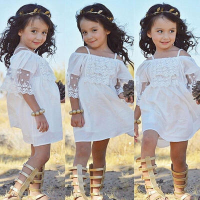 

Lace Girl Princess Dress Kid Baby Party Wedding Pageant Formal Dresses Clothes