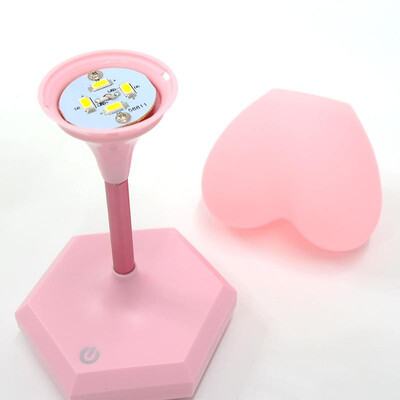 

Creative warm led three-speed touch remote control usb charging heart-shaped night light love silicone can record small table lamp
