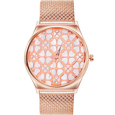 

Minimalist Watch Metal Mesh Band Womens Stainless Steel Analog Quartz Wristwatch Rose Gold Diamond Watches Montre Femme