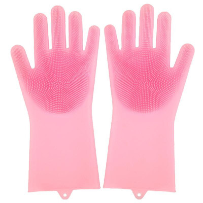 

1Pair Multifunctional Silicone Scrubbing Gloves Scrub Cleaning Gloves with Brush