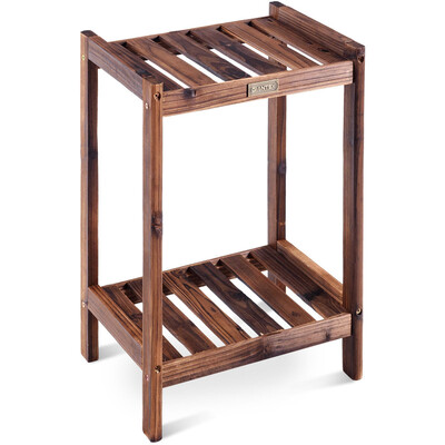 

Wood Rack Plant Standing Multifunctional Storage Shelf-2-Tier