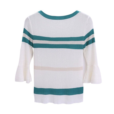 

Women Flare Sleeve Pullover Women Basic Sweaters Women Korean Style Knit Tops Femme