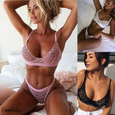 

Women Sexy Lingerie Corset Push Up Bra Crop Tops Panties Set Underwear Suit