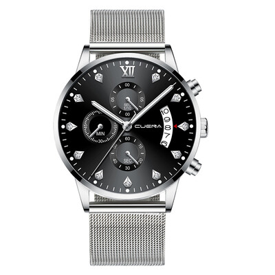 

Gobestart Stainless Steel Luxury Men Fashion Military Analog Sport Quartz Wrist Watch