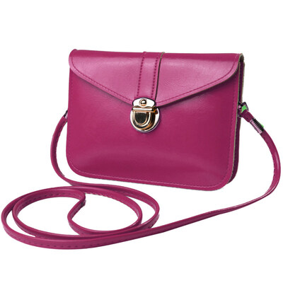 

Women Fashion Square Solid Color Flip Cover Shoulder Bag Crossbody Storage Pouch