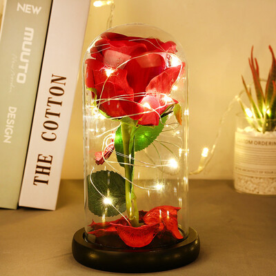 

Gobestart Preserved Rose Never Withered Roses Flower in Dome Gift For Anniversary Birthday
