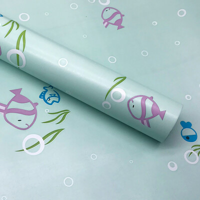

DIYIN wallpaper wallpaper self-adhesive dormitory bedroom wall sticker college bedroom room decoration wardrobe renovation stickers wall stickers glass stickers pink blue fish