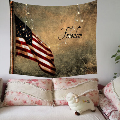 

Toponeto Independence Day Print Family Tapestry Light String Combination Wall Decor15x2m