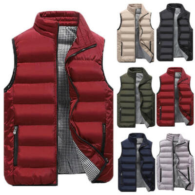 

Mens Winter Down Quilted Vest Body Warmer Warm Sleeveless Padded Jacket Coat