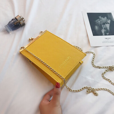

Tailored 2019 New Womens Fashion Wild Chain Bag Leather Buckle Handbag