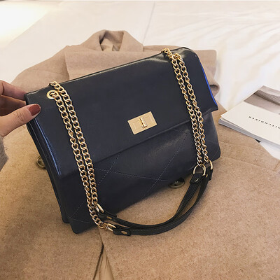 

Spring&summer retro bag female 2019 new Hong Kong style fashion casual lock buckle wild chain shoulder slung small square