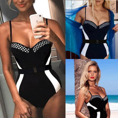 

Sexy Ladies One Piece Bathing Monokini Push Up Padded Bikini Swimsuit Swimwear