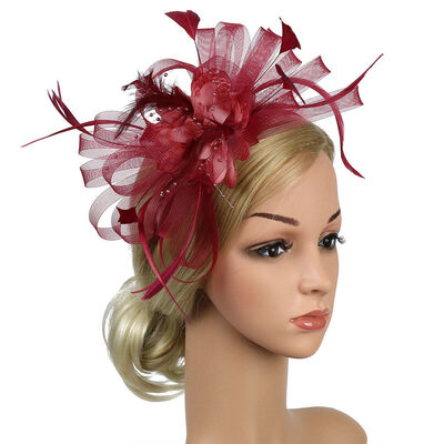 

Cocktail Party Hat Womens Sinamay Fascinator Wedding Church Kentucky Derby Dress