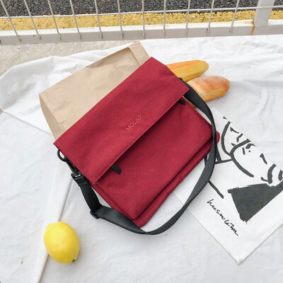 

Slantbag male&female couple personality fashion canvas mens bag student small backpack travel tide one-shoulder bag