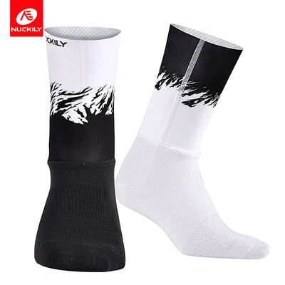 

NUCKILY Unisex Sublimation Printing Socks Cotton Sole Socks Unique Graphic Happy Riding Sock Running Sock&Cycling Sport Sock