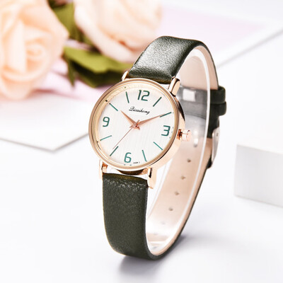 

RM Simple And Stylish Casual Multi-Color Dial Leather Strap Ladies Quartz Watch