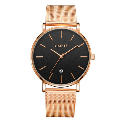 

Gobestart Business Fashion Simple Simple Casual Calendar Net With Strap Mens Watch