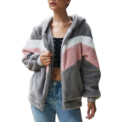 

Toponeto Women Hooded Plush Sweatshirt Blouse Cotton Long Sleeve Plus Size Sweatshirt