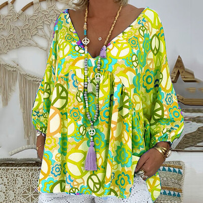 

Boho Women Long Sleeve Cotton Blends Kaftan Ladies Baggy Blouse Tee Shirts Tops