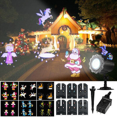 

Projection Light Animated Led Projector Remote Control Light Christmas Halloween Projector Lights with 6 Dynamic Animation Slides