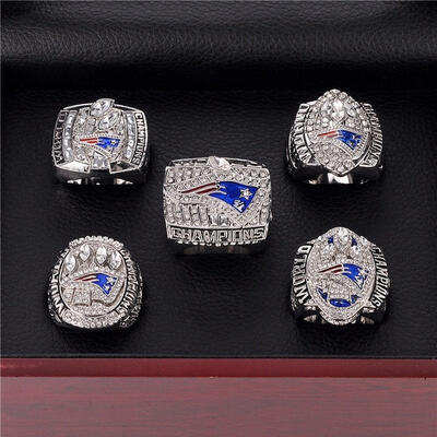 

5 pcsSet 2001 2003 2004 2014 2017 England Patriots Championship Ring Box