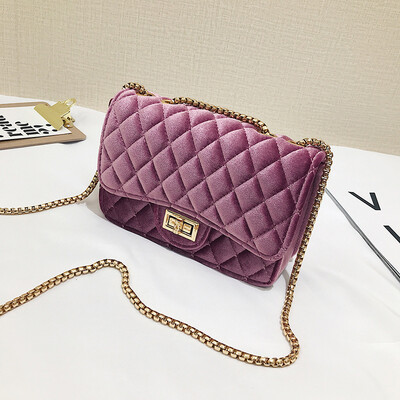 

Girls small bag new Korean fashion rhombic chain shoulder Messenger bag small square bag tide
