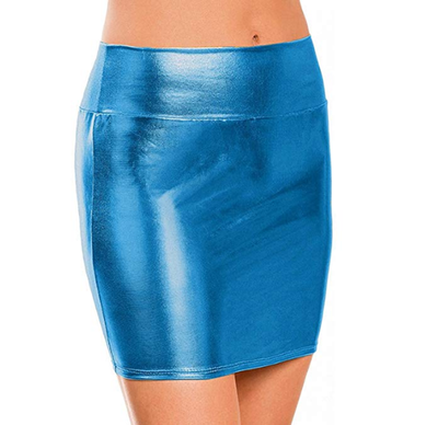 

Womens Leather Micro Mini Skirt Sexy Wet Look Bodycon Lingerie Club Party Dress