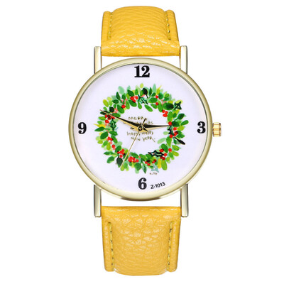

Fashion Christmas Gift Men And Women Students Watch Christmas Tree Snoman Deer Santa Claus Quartz Watch &Ff