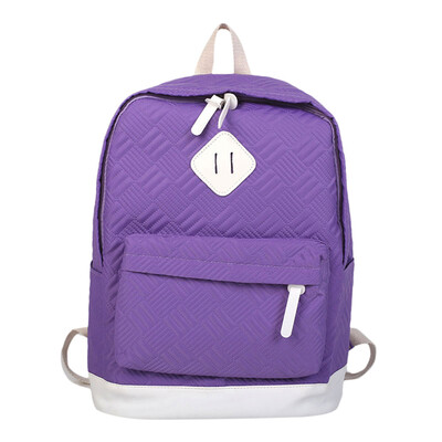 

Tailored Adult Backpack Teenage Girls Bogs School Backpack Bag Solid Pocket Students Bags
