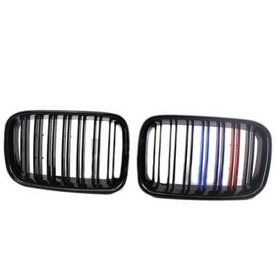 

1 Pair Car Double Line -color Front Grilles 5113812223751138122238 Replaement for BMW E36 92-96