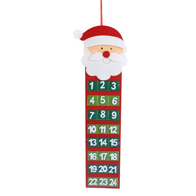 

Gobestart Christmas Advent Calendar & Pockets Felt Kids Wall Hanging Countdown Decors